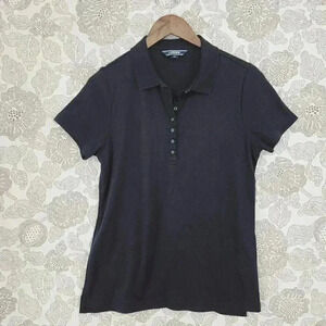 Lands' End Women's Polo Short sleeve Size M Cotton 9821